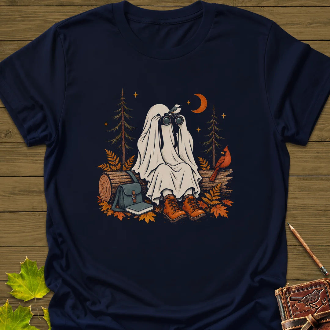Ghost Birder Watch T-Shirt - Bird Graphic Tee - Gift for Bird Lovers - Unisex