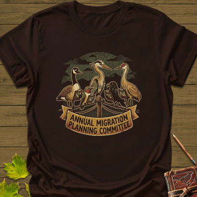 Migration Committee T-Shirt - Bird Graphic Tee - Gift for Bird Lovers - Unisex