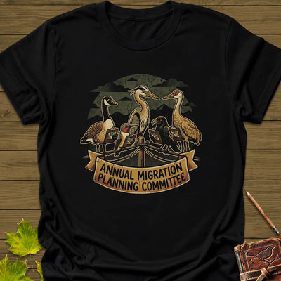 Migration Committee T-Shirt - Bird Graphic Tee - Gift for Bird Lovers - Unisex