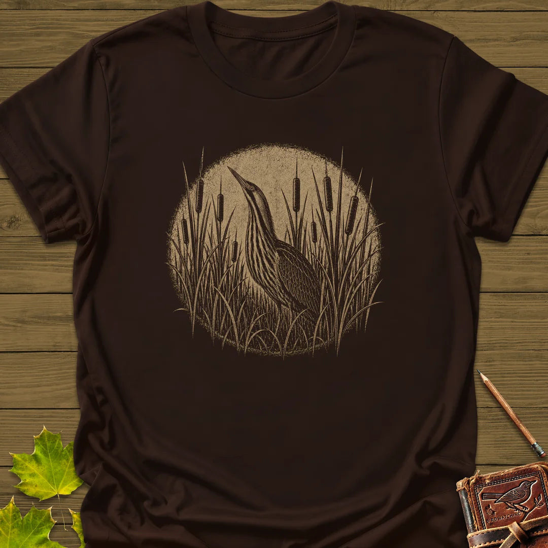 Hidden Bittern T-Shirt - Bird Graphic Tee - Gift for Bird Lovers - Unisex