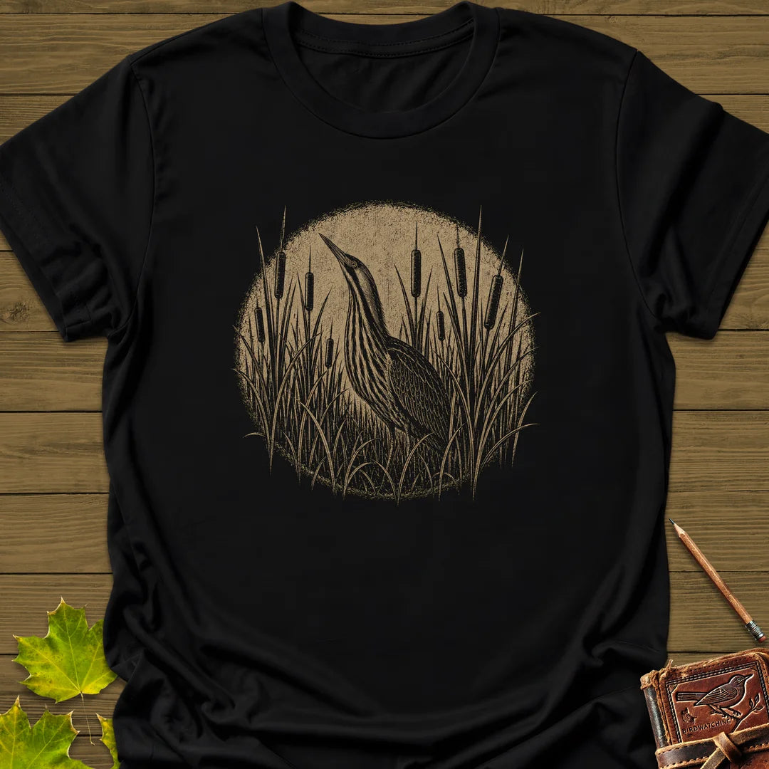 Hidden Bittern T-Shirt - Bird Graphic Tee - Gift for Bird Lovers - Unisex