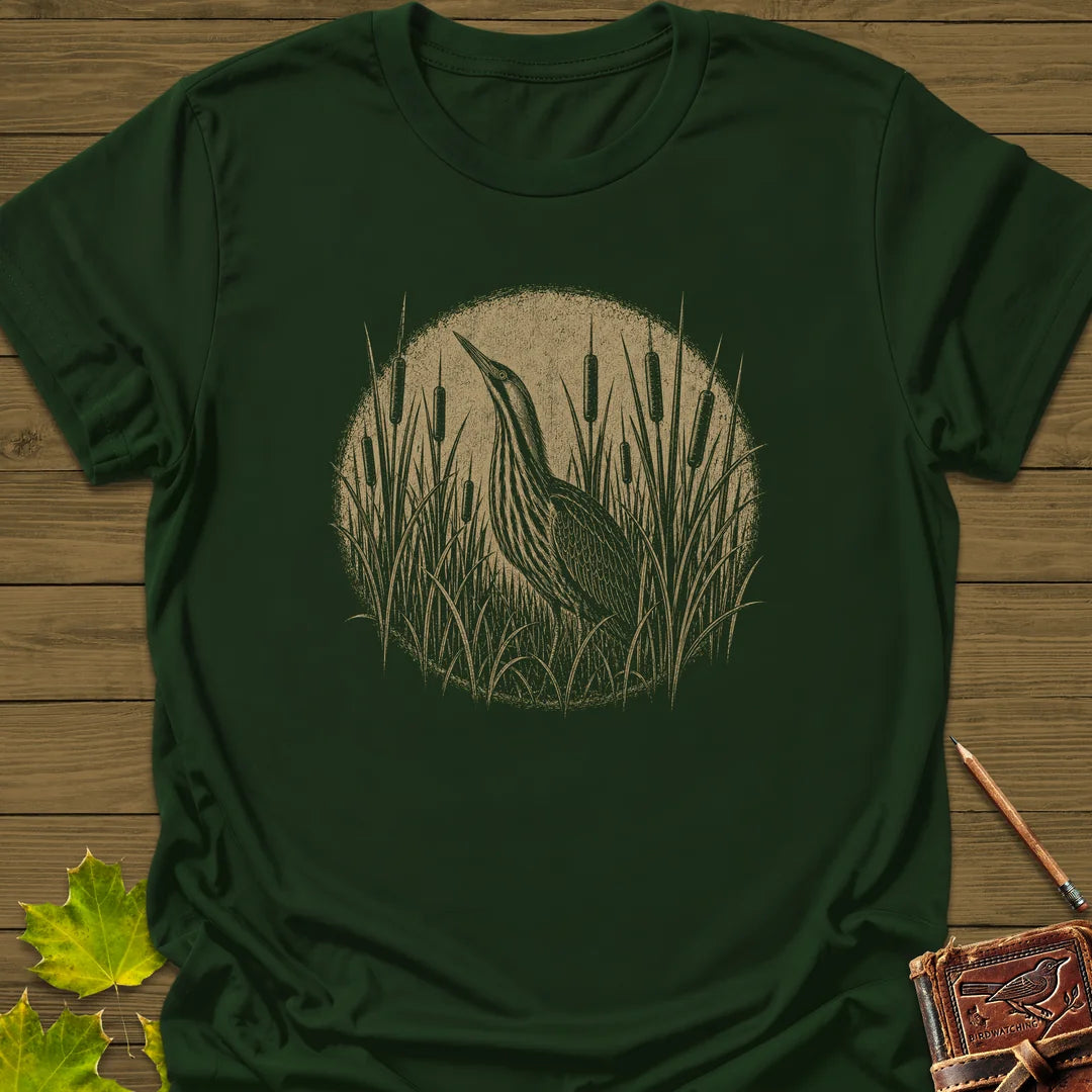 Hidden Bittern T-Shirt - Bird Graphic Tee - Gift for Bird Lovers - Unisex