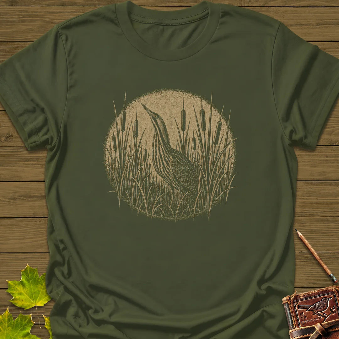Hidden Bittern T-Shirt - Bird Graphic Tee - Gift for Bird Lovers - Unisex