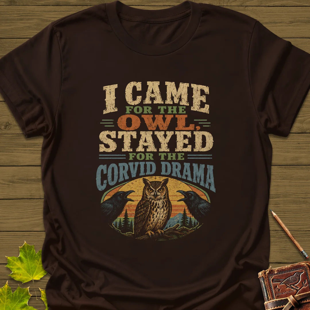 Corvid Drama Club T-Shirt - Bird Graphic Tee - Gift for Bird Lovers - Unisex