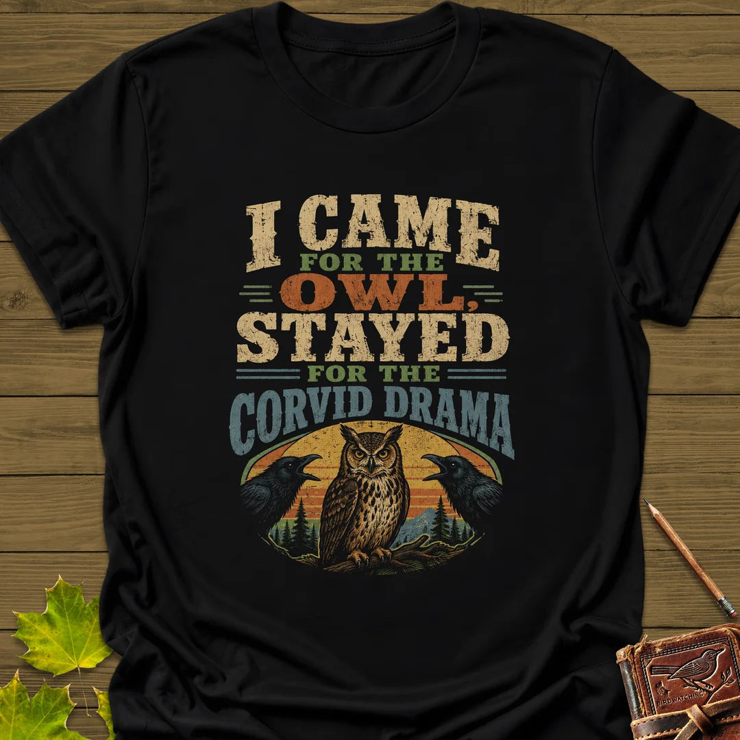 Corvid Drama Club T-Shirt - Bird Graphic Tee - Gift for Bird Lovers - Unisex