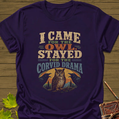 Corvid Drama Club T-Shirt - Bird Graphic Tee - Gift for Bird Lovers - Unisex