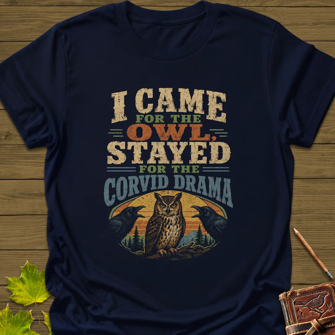 Corvid Drama Club T-Shirt - Bird Graphic Tee - Gift for Bird Lovers - Unisex