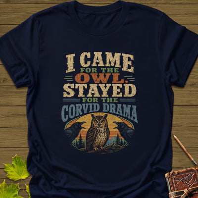 Corvid Drama Club T-Shirt - Bird Graphic Tee - Gift for Bird Lovers - Unisex