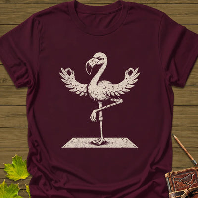 Flamingo Yoga T-Shirt - Bird Graphic Tee - Gift for Bird Lovers - Unisex