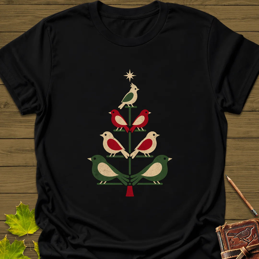 Bird Tree Ornaments T-Shirt - Graphic Tee - Gift for Bird Lovers - Unisex