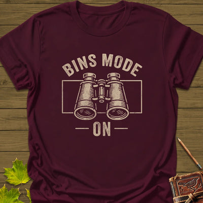 Bins Mode On T-Shirt - Bird Graphic Tee - Gift for Bird Lovers - Unisex