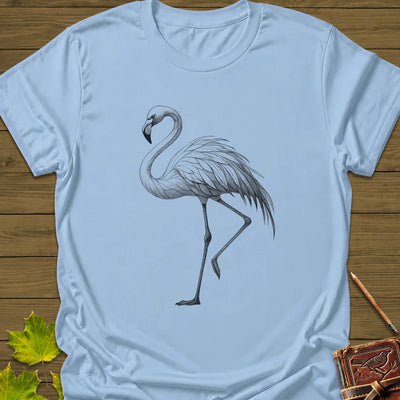 Flamingo Illustration T-Shirt - Bird Graphic Tee - Gift for Bird Lovers - Unisex