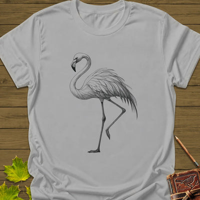 Flamingo Illustration T-Shirt - Bird Graphic Tee - Gift for Bird Lovers - Unisex