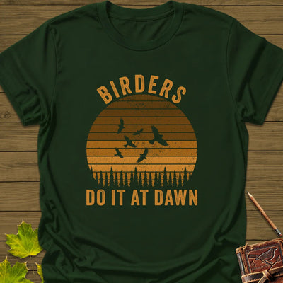 Birders At Dawn T-Shirt - Bird Graphic Tee - Gift for Bird Lovers - Unisex