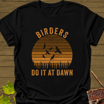 Birders At Dawn T-Shirt - Bird Graphic Tee - Gift for Bird Lovers - Unisex