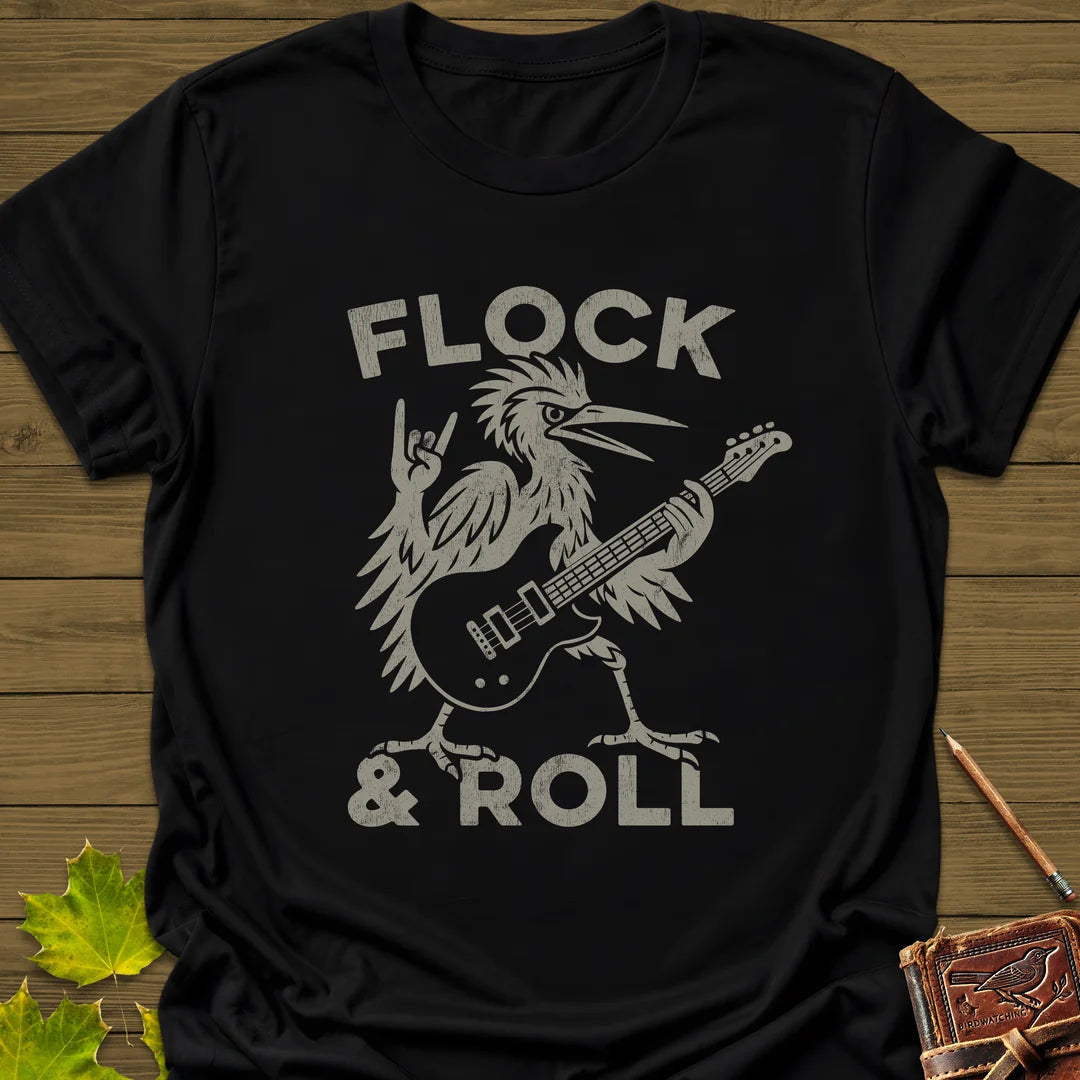 Flock & Roll T-Shirt - Bird Graphic Tee - Gift for Bird Lovers - Unisex