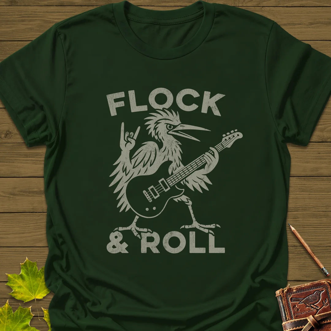 Flock & Roll T-Shirt - Bird Graphic Tee - Gift for Bird Lovers - Unisex