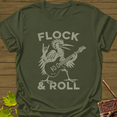 Flock & Roll T-Shirt - Bird Graphic Tee - Gift for Bird Lovers - Unisex