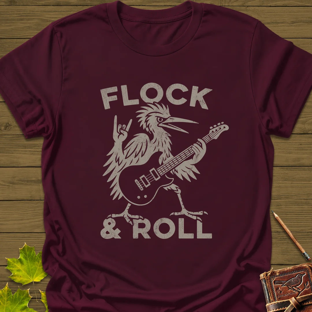 Flock & Roll T-Shirt - Bird Graphic Tee - Gift for Bird Lovers - Unisex