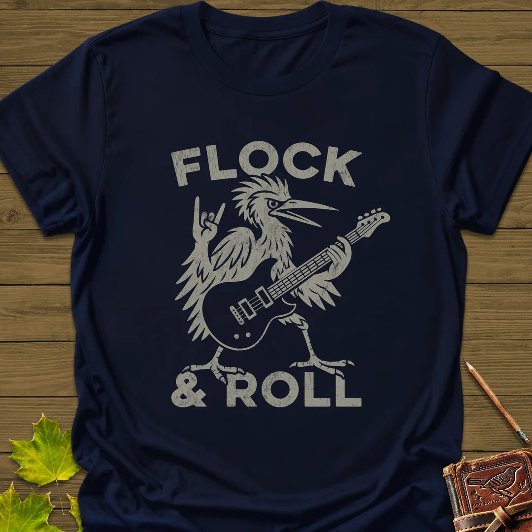 Flock & Roll T-Shirt - Bird Graphic Tee - Gift for Bird Lovers - Unisex