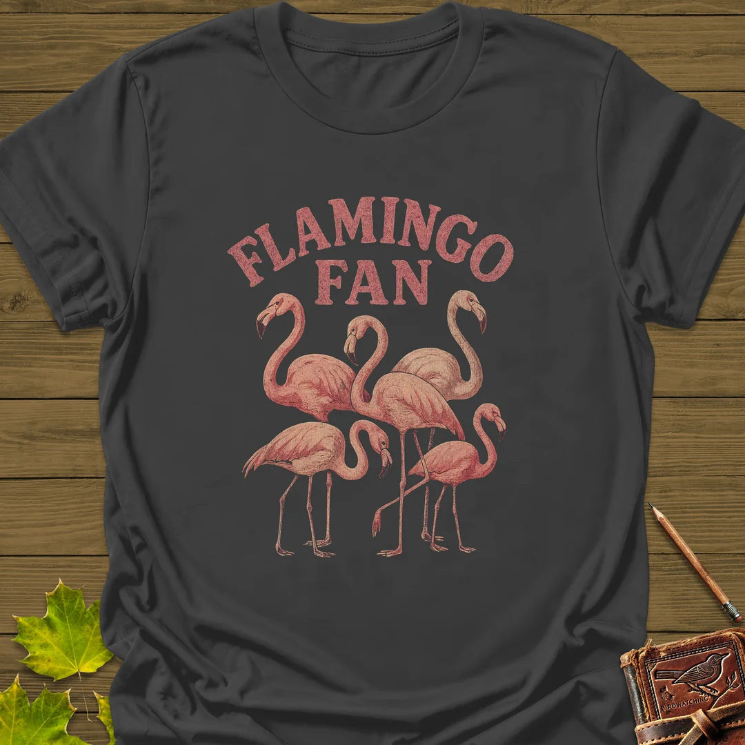 Flamingo Fan T-Shirt - Bird Graphic Tee - Gift for Bird Lovers - Unisex