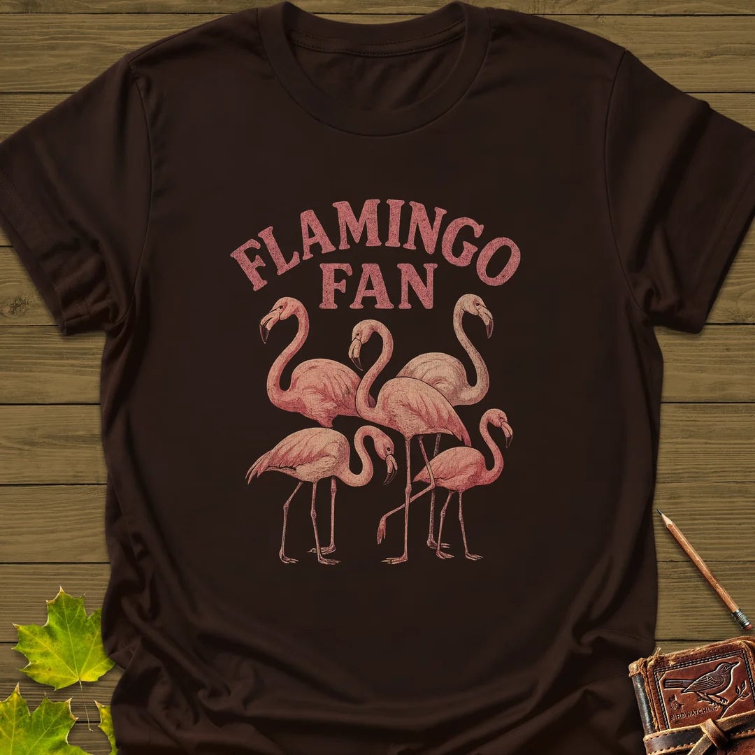 Flamingo Fan T-Shirt - Bird Graphic Tee - Gift for Bird Lovers - Unisex