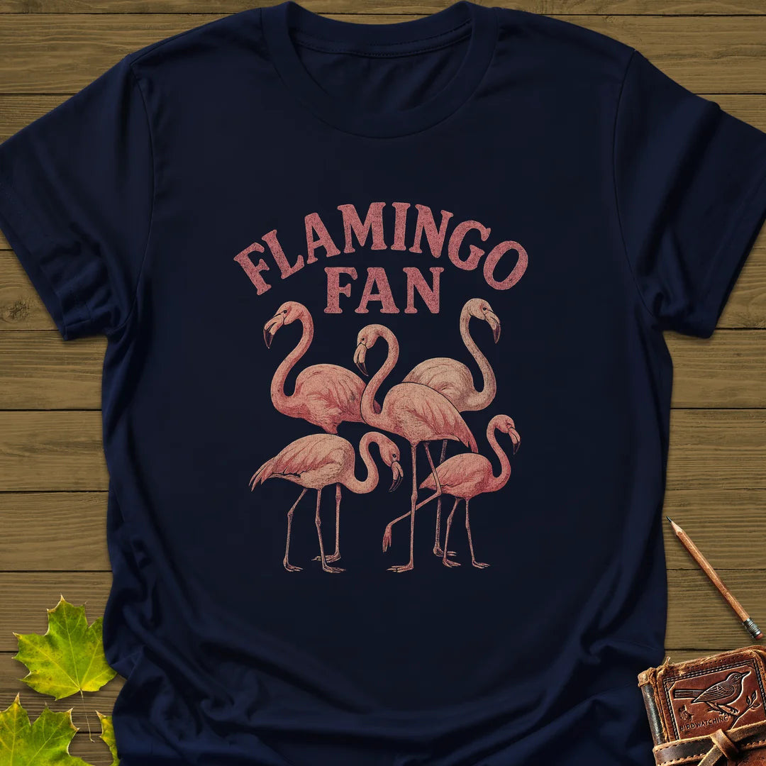 Flamingo Fan T-Shirt - Bird Graphic Tee - Gift for Bird Lovers - Unisex