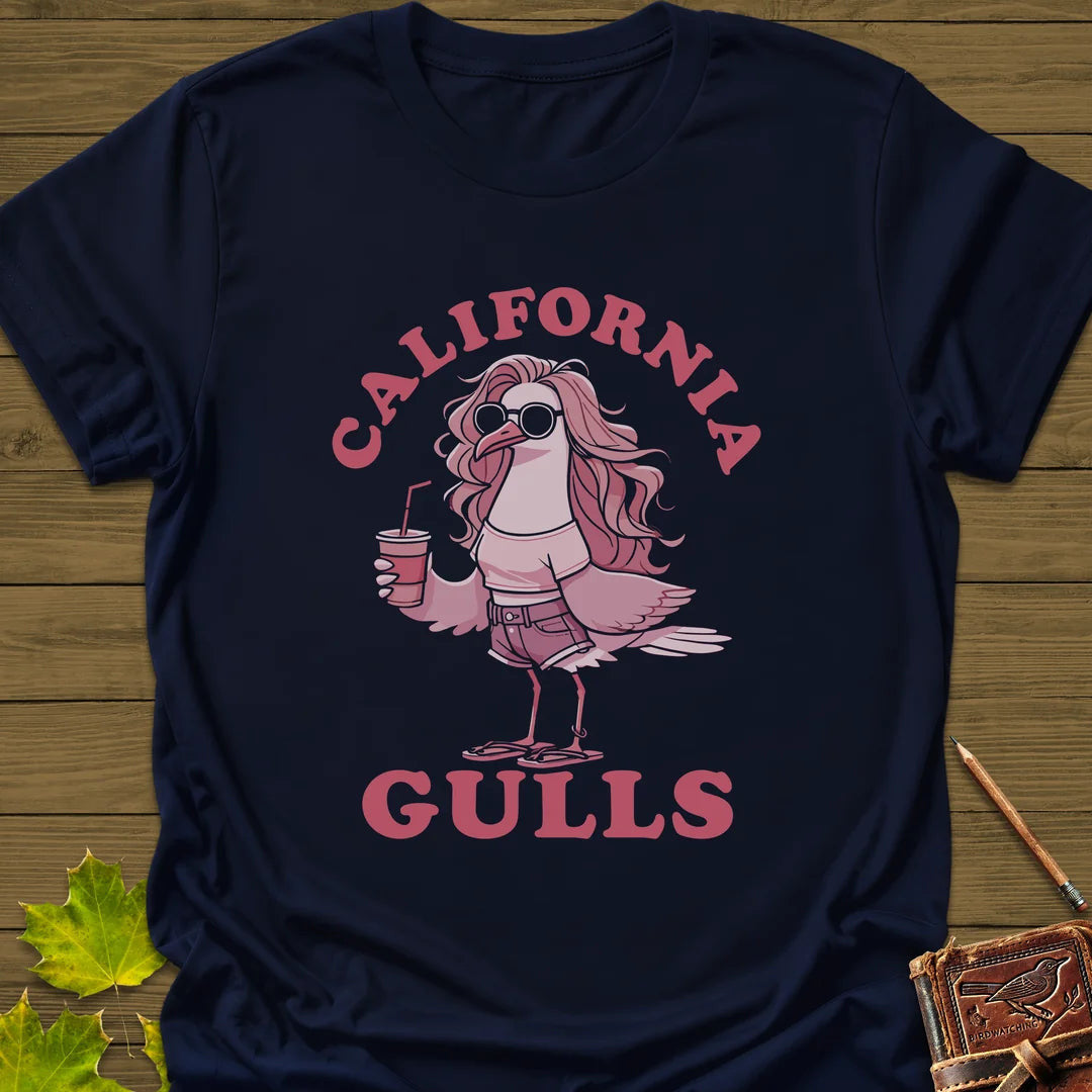 California Gulls T-Shirt - Bird Graphic Tee - Gift for Bird Lovers - Unisex