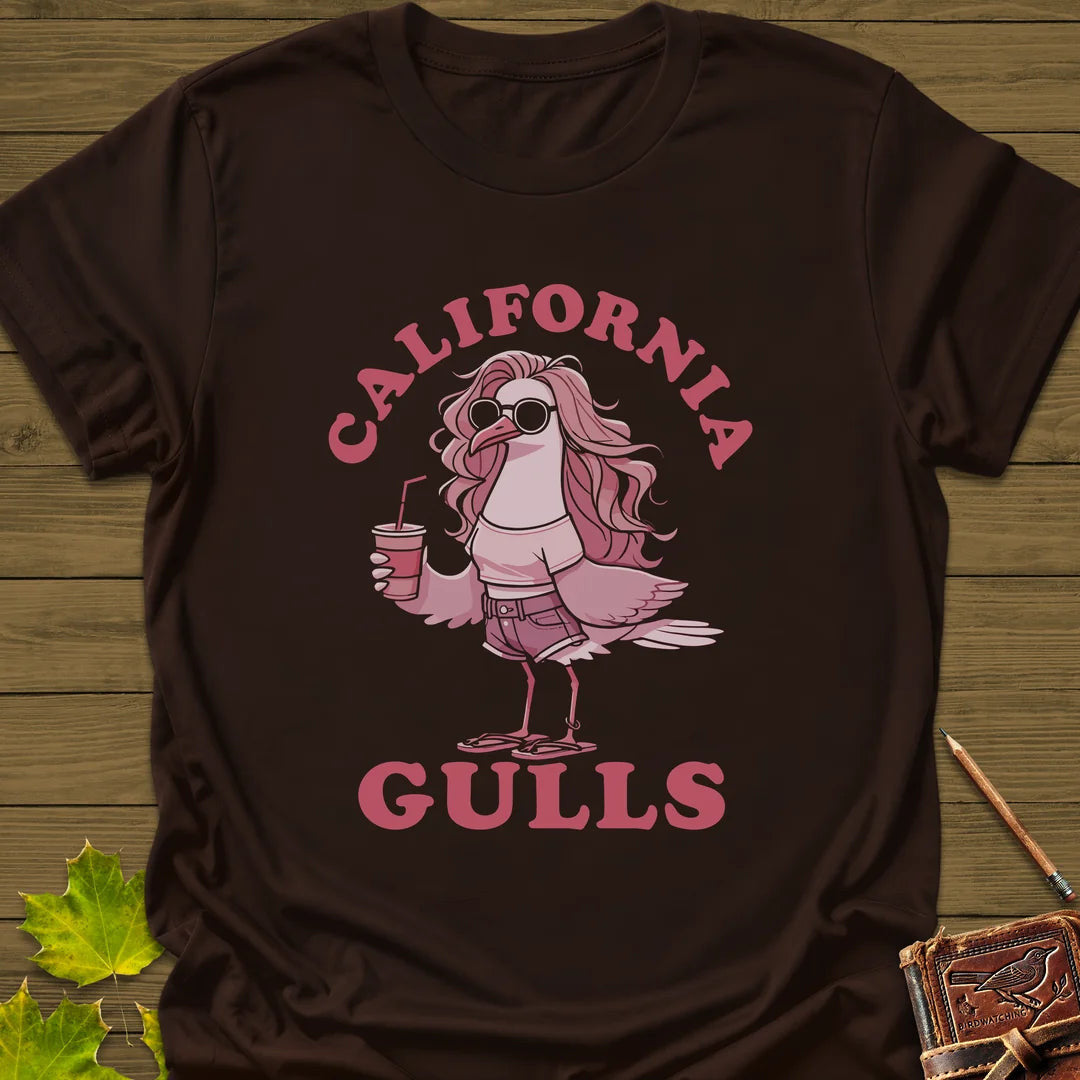 California Gulls T-Shirt - Bird Graphic Tee - Gift for Bird Lovers - Unisex
