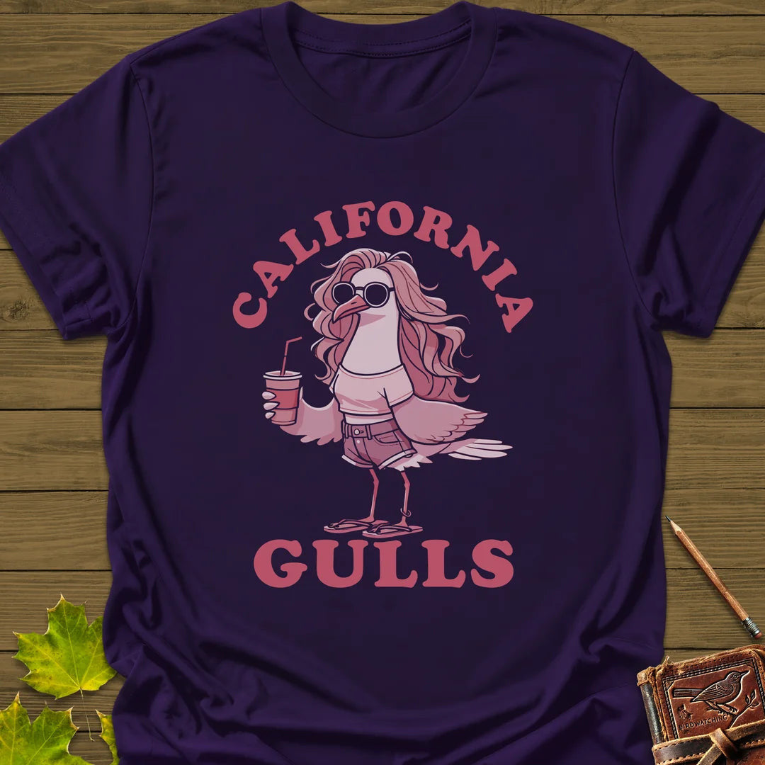 California Gulls T-Shirt - Bird Graphic Tee - Gift for Bird Lovers - Unisex