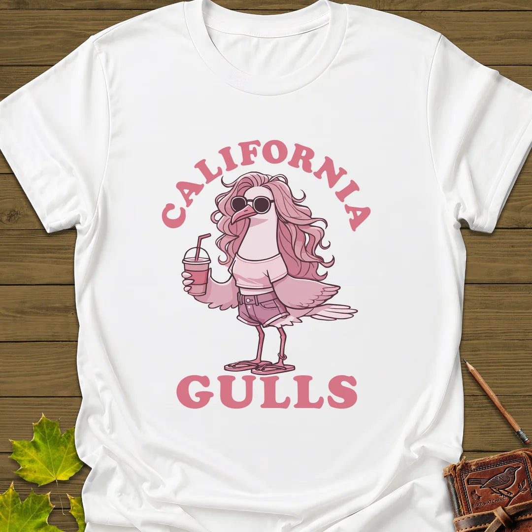 California Gulls T-Shirt - Bird Graphic Tee - Gift for Bird Lovers - Unisex