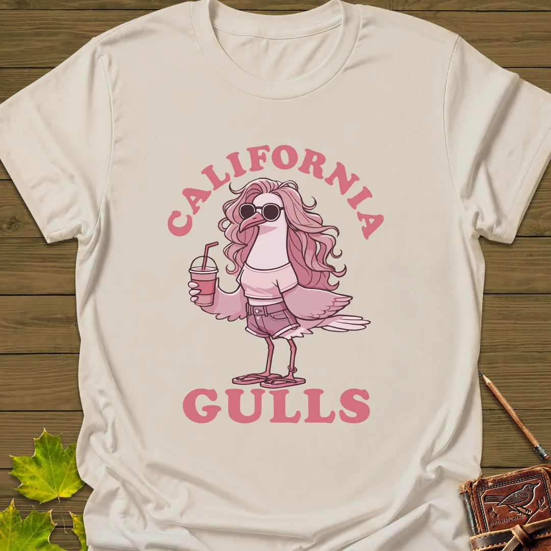 California Gulls T-Shirt - Bird Graphic Tee - Gift for Bird Lovers - Unisex