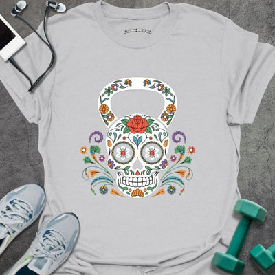 Floral Kettlebell T-Shirt - Gym Graphic Tee - Gift for Gym Lovers - Unisex