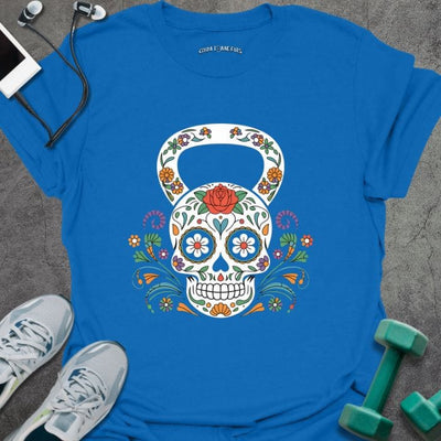 Floral Kettlebell T-Shirt - Gym Graphic Tee - Gift for Gym Lovers - Unisex