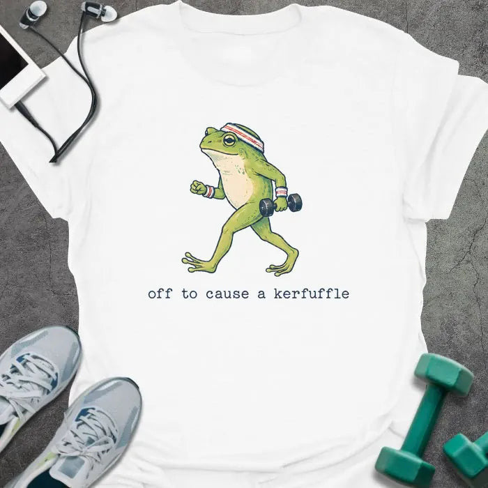 Frog Kerfuffle T-Shirt - Gym Graphic Tee - Gift for Gym Lovers - Unisex