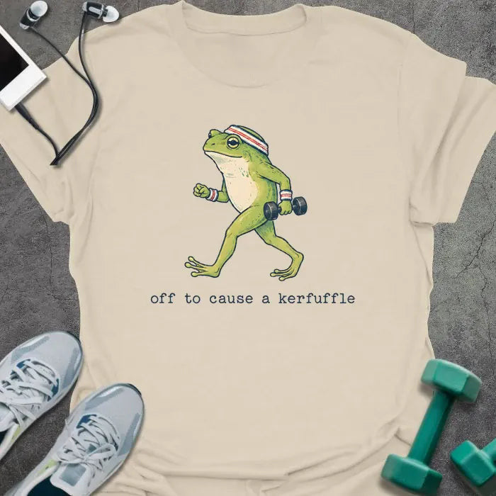 Frog Kerfuffle T-Shirt - Gym Graphic Tee - Gift for Gym Lovers - Unisex