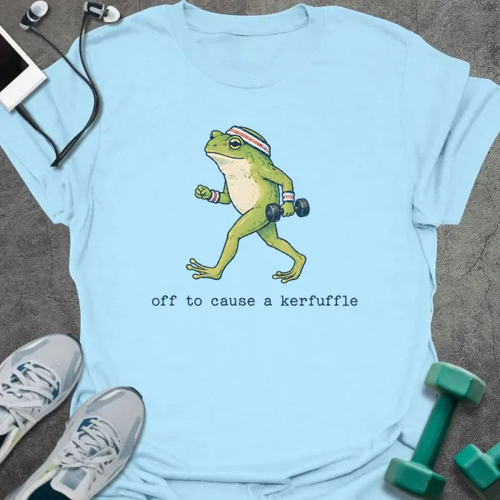 Frog Kerfuffle T-Shirt - Gym Graphic Tee - Gift for Gym Lovers - Unisex