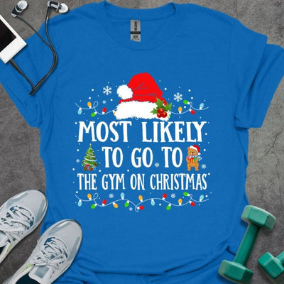 Gym On Christmas T-Shirt - Graphic Tee - Gift for Gym Lovers - Unisex