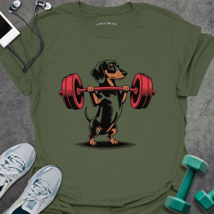 Dachshund T-Shirt - Gym Graphic Tee - Gift for Gym Lovers - Unisex