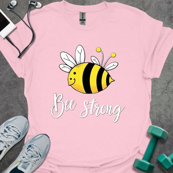 Bee Strong T-Shirt - Gym Graphic Tee - Gift for Gym Lovers - Unisex