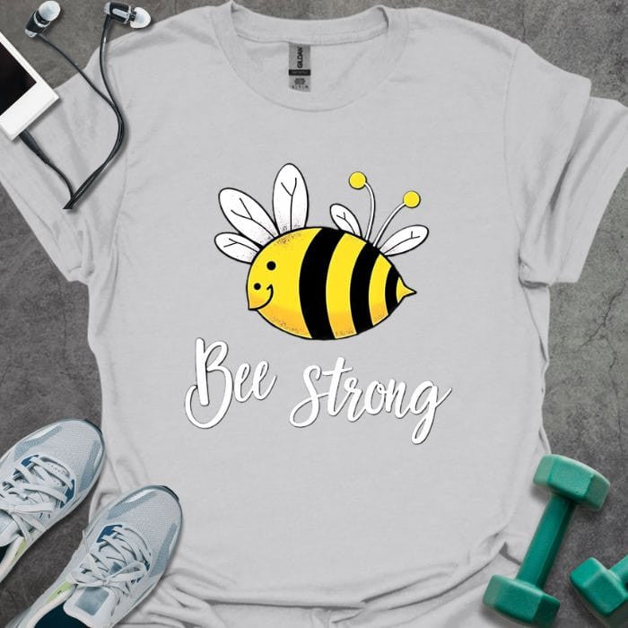 Bee Strong T-Shirt - Gym Graphic Tee - Gift for Gym Lovers - Unisex