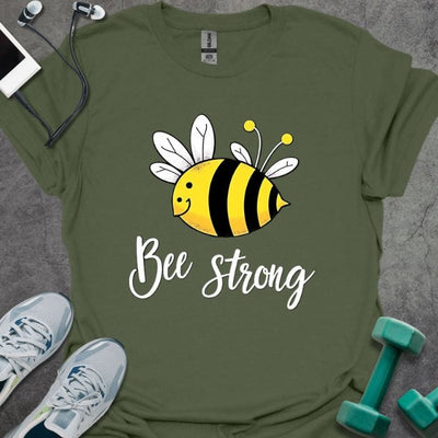 Bee Strong T-Shirt - Gym Graphic Tee - Gift for Gym Lovers - Unisex
