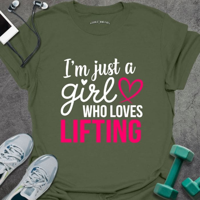 Just A Girl T-Shirt - Gym Graphic Tee - Gift for Gym Lovers