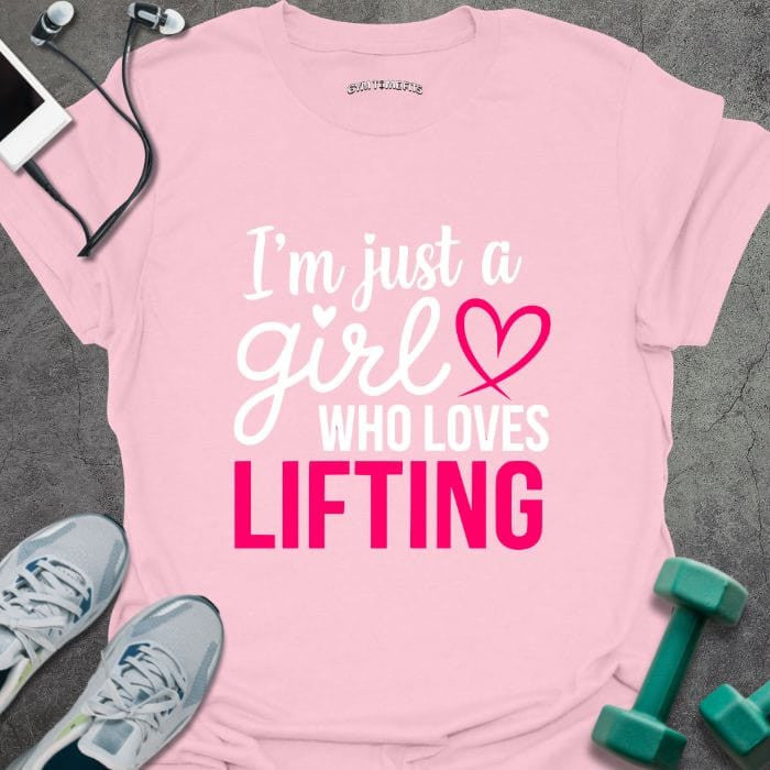 Just A Girl T-Shirt - Gym Graphic Tee - Gift for Gym Lovers