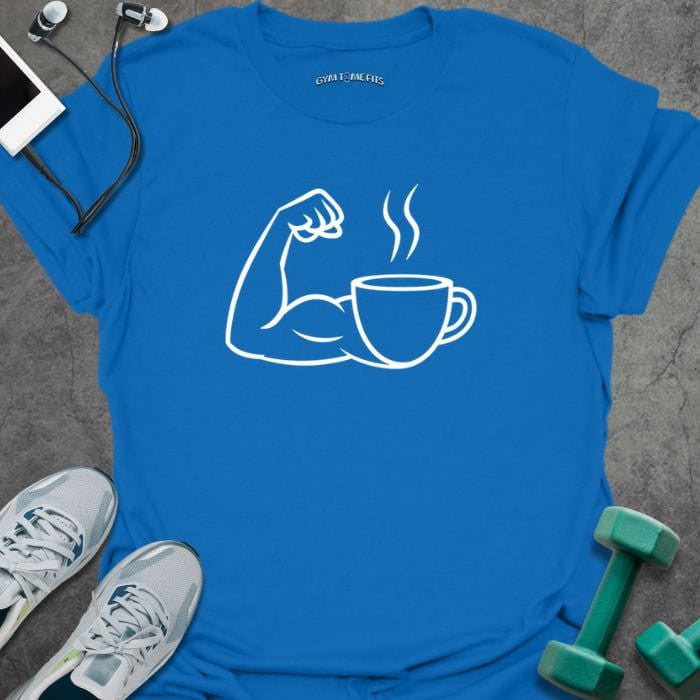 Coffee Flex T-Shirt - Gym Graphic Tee - Gift for Gym Lovers - Unisex
