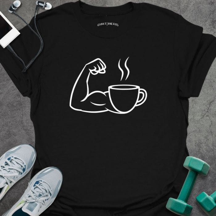 Coffee Flex T-Shirt - Gym Graphic Tee - Gift for Gym Lovers - Unisex