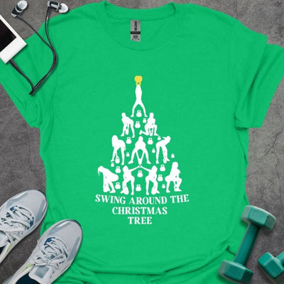 Christmas Tree Swing T-Shirt - Gym Graphic Tee - Gift for Gym Lovers - Unisex