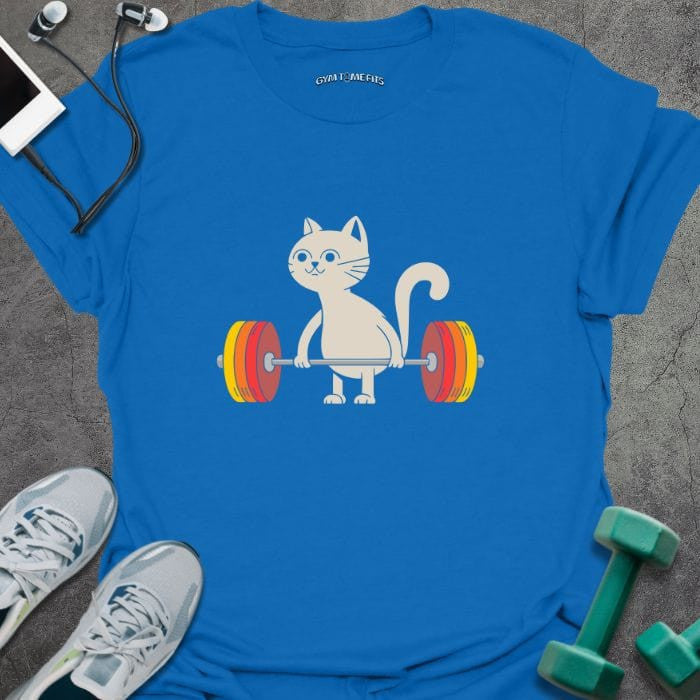 Cat Deadlift T-Shirt - Gym Graphic Tee - Gift for Gym Lovers - Unisex