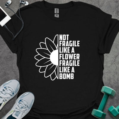Fragile Like A Bomb T-Shirt - Gym Graphic Tee - Gift for Gym Lovers - Unisex