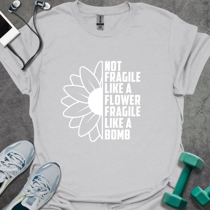 Fragile Like A Bomb T-Shirt - Gym Graphic Tee - Gift for Gym Lovers - Unisex